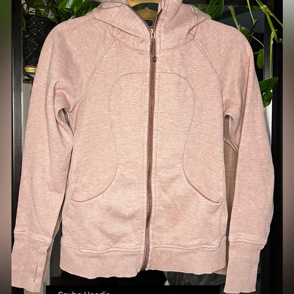 lululemon Scuba Hoodie Heathered Butter Pink w Rose Gold Zipper - Picture 1 of 4